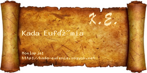 Kada Eufémia névjegykártya